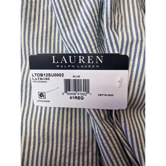 Lauren Ralph Lauren Men's UltraFlex Cotton Sport Coat Blue Multi Size 41REG New - Picture 5 of 5